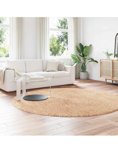 Tappeto Shaggy a Pelo Lungo NAVARRA Beige 240x240 cm poliestere