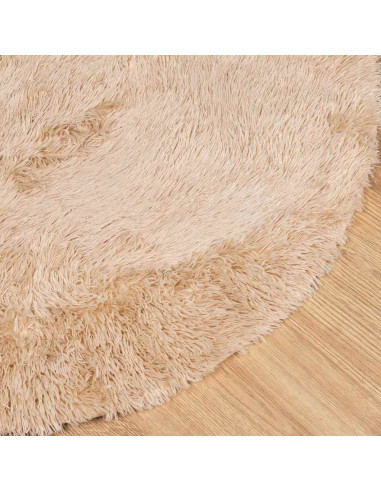 Tappeto Shaggy a Pelo Lungo NAVARRA Beige 240x240 cm poliestere