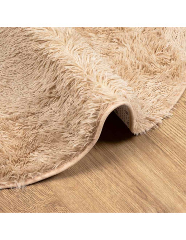 Tappeto Shaggy a Pelo Lungo NAVARRA Beige 240x240 cm poliestere