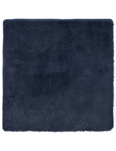 Tappeto Shaggy a Pelo Lungo NAVARRA Blu Marino 120x120 cm 2
