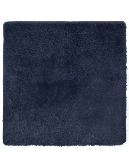 Tappeto Shaggy a Pelo Lungo NAVARRA Blu Marino 120x120 cm