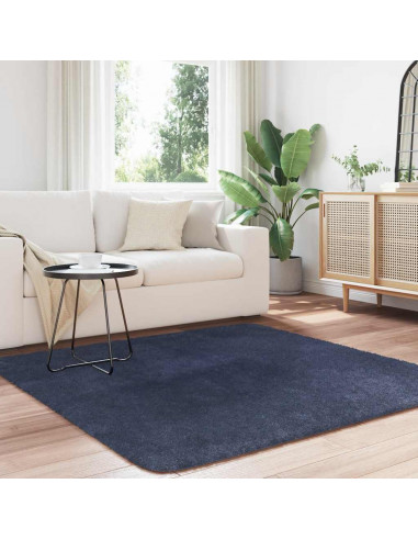 Tappeto Shaggy a Pelo Lungo NAVARRA Blu Marino 160x160 cm
