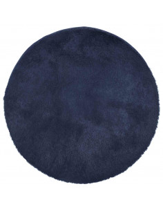 Tappeto Shaggy a Pelo Lungo NAVARRA Blu Marino 160x160 cm 2
