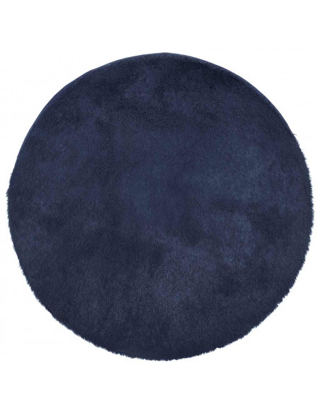 Tappeto Shaggy a Pelo Lungo NAVARRA Blu Marino 160x160 cm