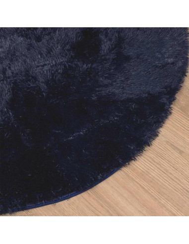 Tappeto Shaggy a Pelo Lungo NAVARRA Blu Marino 160x160 cm