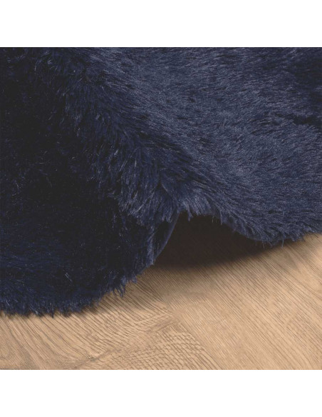 Tappeto Shaggy a Pelo Lungo NAVARRA Blu Marino 160x160 cm