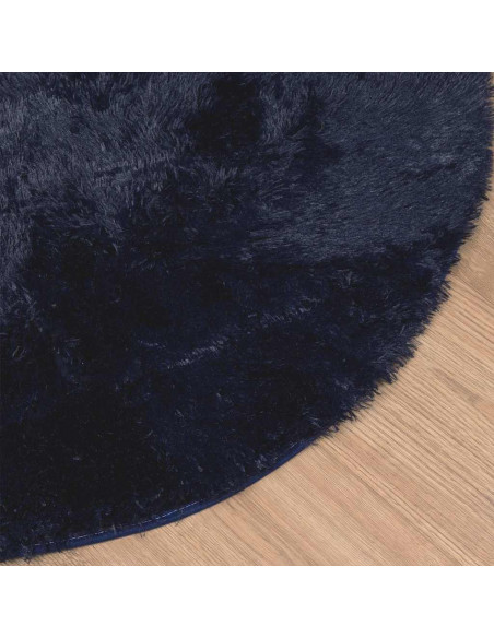 Tappeto Shaggy a Pelo Lungo NAVARRA Blu Marino 240x240 cm