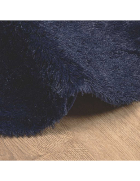 Tappeto Shaggy a Pelo Lungo NAVARRA Blu Marino 240x240 cm