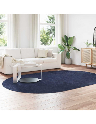 Tappeto Shaggy a Pelo Lungo NAVARRA Blu Marino 300x200 cm