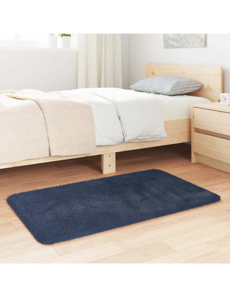 Tappeto Shaggy a Pelo Lungo NAVARRA Blu Marino 60x100 cm