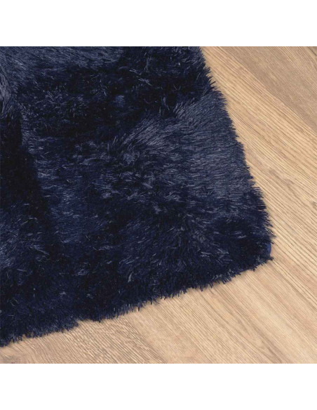 Tappeto Shaggy a Pelo Lungo NAVARRA Blu Marino 60x100 cm