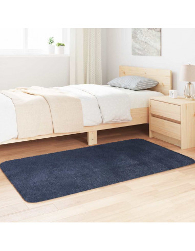 Tappeto Shaggy a Pelo Lungo NAVARRA Blu Marino 80x150 cm