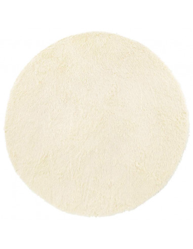 Tappeto Shaggy a Pelo Lungo NAVARRA Crema 100x100 cm poliestere