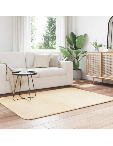 Tappeto Shaggy a Pelo Lungo NAVARRA Crema 120x170 cm poliestere
