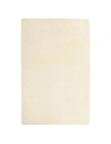Tappeto Shaggy a Pelo Lungo NAVARRA Crema 130x200 cm poliestere