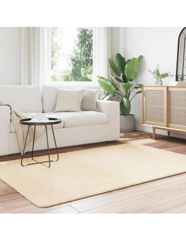 Tappeto Shaggy a Pelo Lungo NAVARRA Crema 130x200 cm poliestere