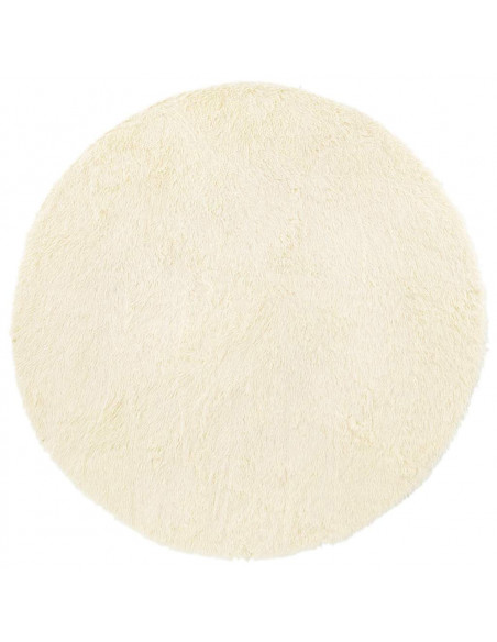 Tappeto Shaggy a Pelo Lungo NAVARRA Crema 160x160 cm poliestere