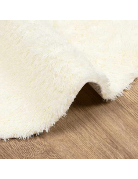 Tappeto Shaggy a Pelo Lungo NAVARRA Crema 160x160 cm poliestere
