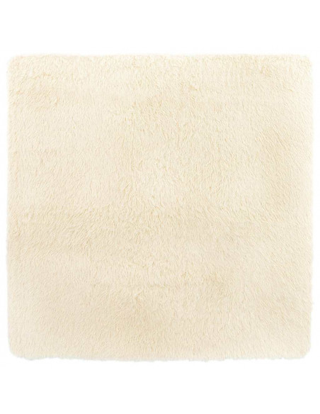 Tappeto Shaggy a Pelo Lungo NAVARRA Crema 200x200 cm poliestere