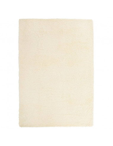 Tappeto Shaggy a Pelo Lungo NAVARRA Crema 200x290 cm poliestere