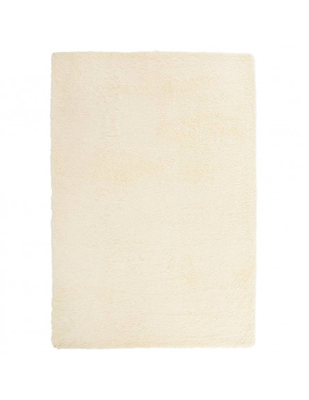 Tappeto Shaggy a Pelo Lungo NAVARRA Crema 200x290 cm poliestere