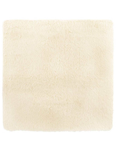 Tappeto Shaggy a Pelo Lungo NAVARRA Crema 240x240 cm poliestere