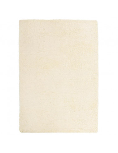 Tappeto Shaggy a Pelo Lungo NAVARRA Crema 240x340 cm poliestere