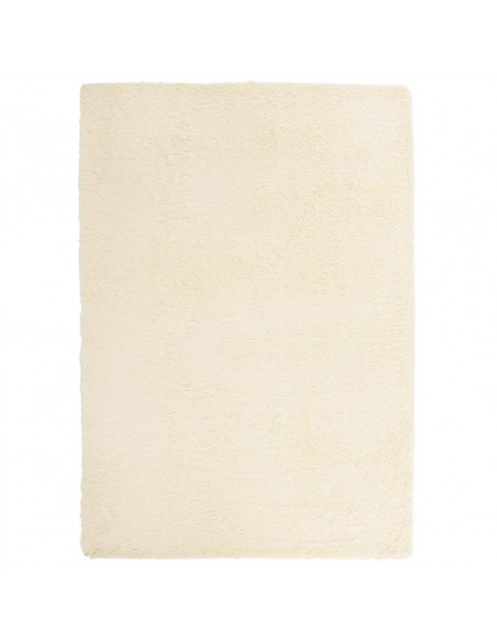 Tappeto Shaggy a Pelo Lungo NAVARRA Crema 240x340 cm poliestere