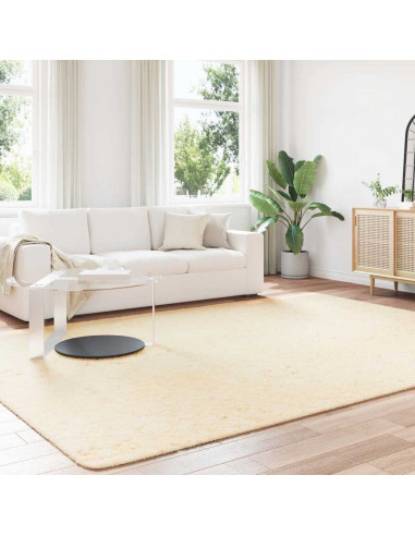 Tappeto Shaggy a Pelo Lungo NAVARRA Crema 240x340 cm poliestere