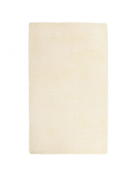 Tappeto Shaggy a Pelo Lungo NAVARRA Crema 60x100 cm poliestere