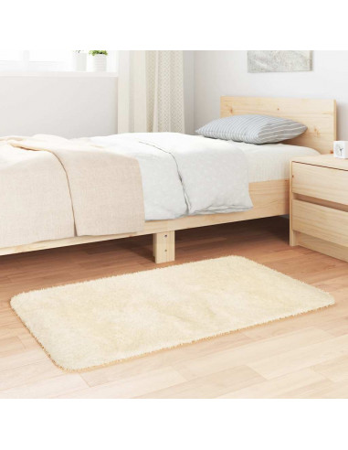 Tappeto Shaggy a Pelo Lungo NAVARRA Crema 60x100 cm poliestere