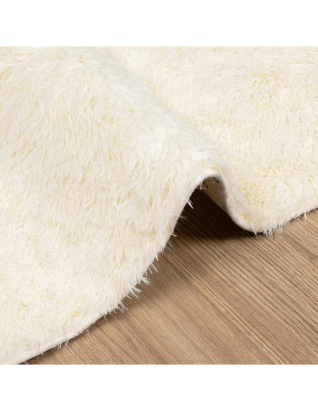 Tappeto Shaggy a Pelo Lungo NAVARRA Crema 60x100 cm poliestere
