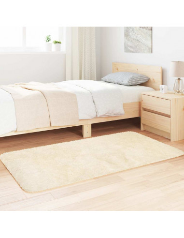 Tappeto Shaggy a Pelo Lungo NAVARRA Crema 80x150 cm poliestere