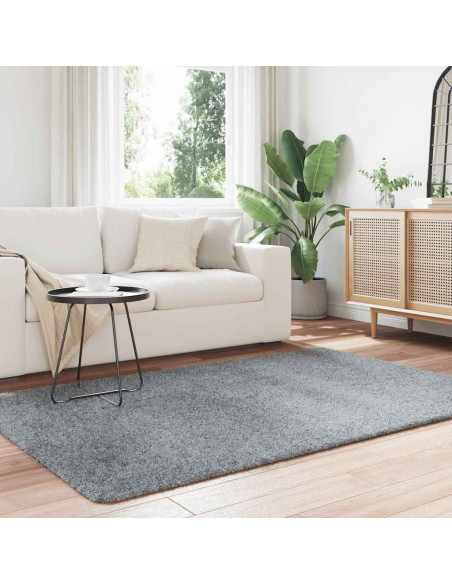 Tappeto Shaggy a Pelo Lungo NAVARRA Grigio Argento 130x200cm