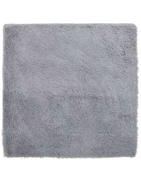 Tappeto Shaggy a Pelo Lungo NAVARRA Grigio Argento 160x160cm