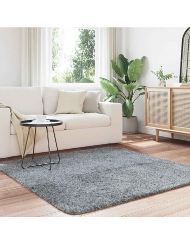 Tappeto Shaggy a Pelo Lungo NAVARRA Grigio Argento 160x160cm