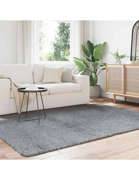 Tappeto Shaggy a Pelo Lungo NAVARRA Grigio Argento 160x230cm