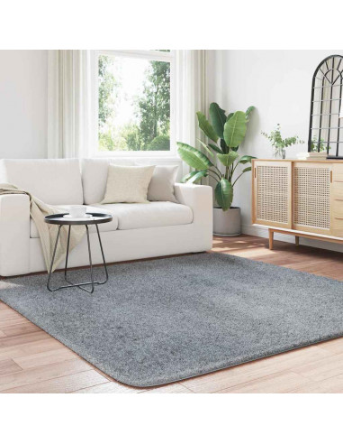 Tappeto Shaggy a Pelo Lungo NAVARRA Grigio Argento 200x200cm