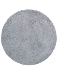 Tappeto Shaggy a Pelo Lungo NAVARRA Grigio Argento 200x200cm 2