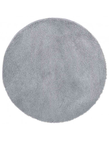 Tappeto Shaggy a Pelo Lungo NAVARRA Grigio Argento 200x200cm