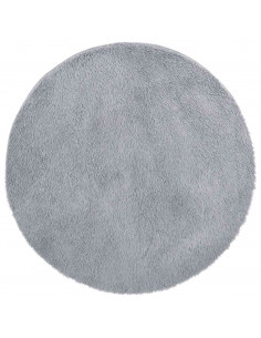 Tappeto Shaggy a Pelo Lungo NAVARRA Grigio Argento 240x240cm 2