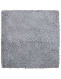 Tappeto Shaggy a Pelo Lungo NAVARRA Grigio Argento 240x240cm 2