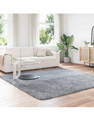 Tappeto Shaggy a Pelo Lungo NAVARRA Grigio Argento 240x240cm
