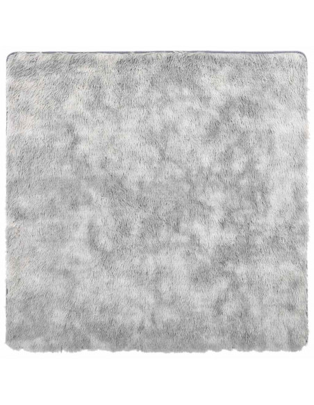 Tappeto Shaggy a Pelo Lungo NAVARRA Grigio Chiaro 120x120 cm