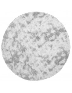 Tappeto Shaggy a Pelo Lungo NAVARRA Grigio Chiaro 120x120 cm 2