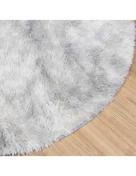 Tappeto Shaggy a Pelo Lungo NAVARRA Grigio Chiaro 120x120 cm