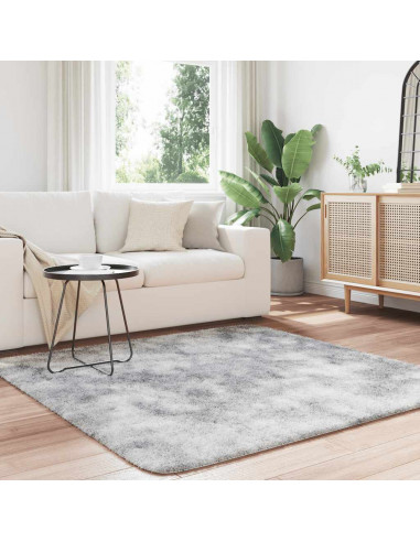 Tappeto Shaggy a Pelo Lungo NAVARRA Grigio Chiaro 160x160 cm