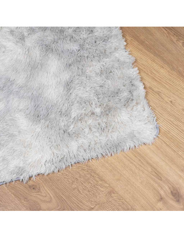 Tappeto Shaggy a Pelo Lungo NAVARRA Grigio Chiaro 160x160 cm