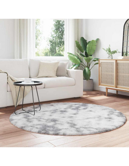 Tappeto Shaggy a Pelo Lungo NAVARRA Grigio Chiaro 160x160 cm