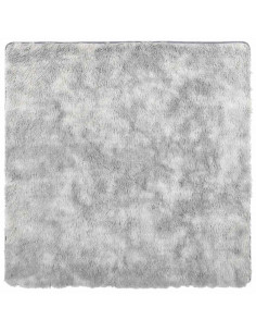 Tappeto Shaggy a Pelo Lungo NAVARRA Grigio Chiaro 200x200 cm 2